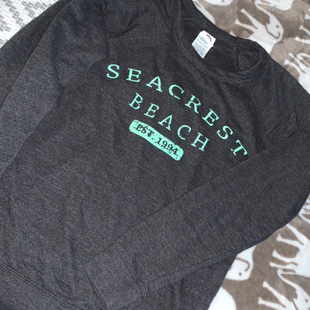 seacrest beach dark gray sweatshirt